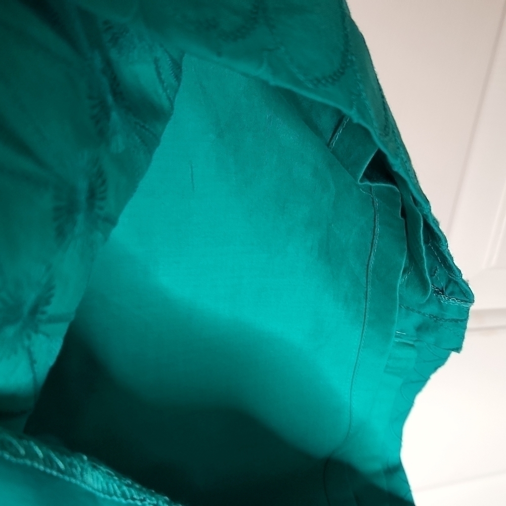 Loft Green Eyelet Pencil Skirt Size 0 NWOT - Picture 7 of 14